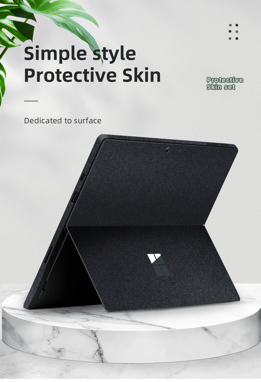 Однотонная Виниловая наклейка для Microsoft Surface Pro 8/7/6/5/4/3 X Go 3/2 задняя крышка