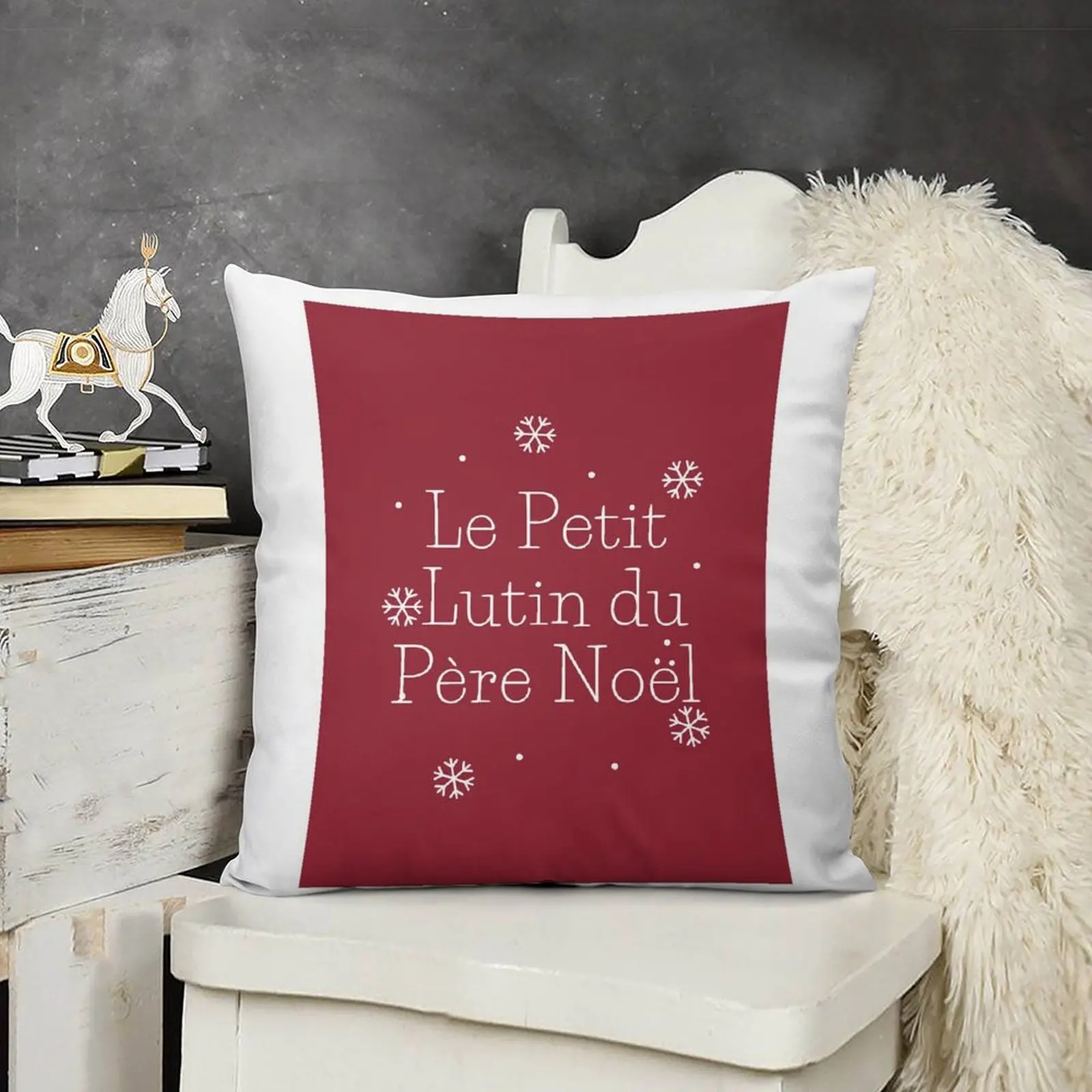 Роскошная декоративная подушка для украшения осени Le petite lutin du Pere No?l.père No?l.