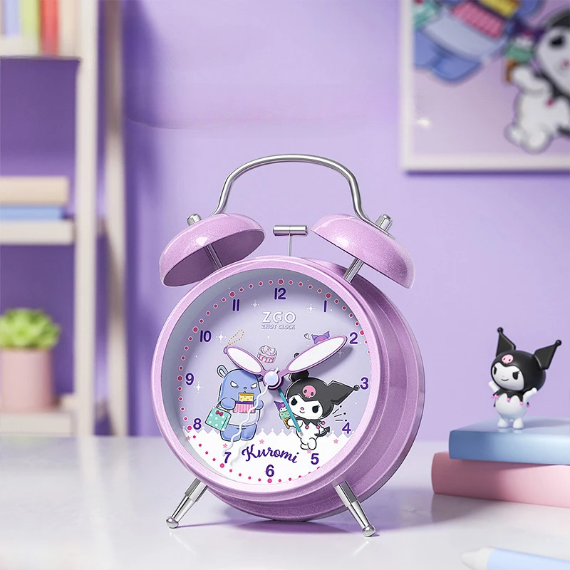 

Kawaii Sanrio Anime Kuromi Alarm Clock My Melody Cinnamoroll New Cute Cartoon Girls Students Birthday Gifts Loud Volume Utility