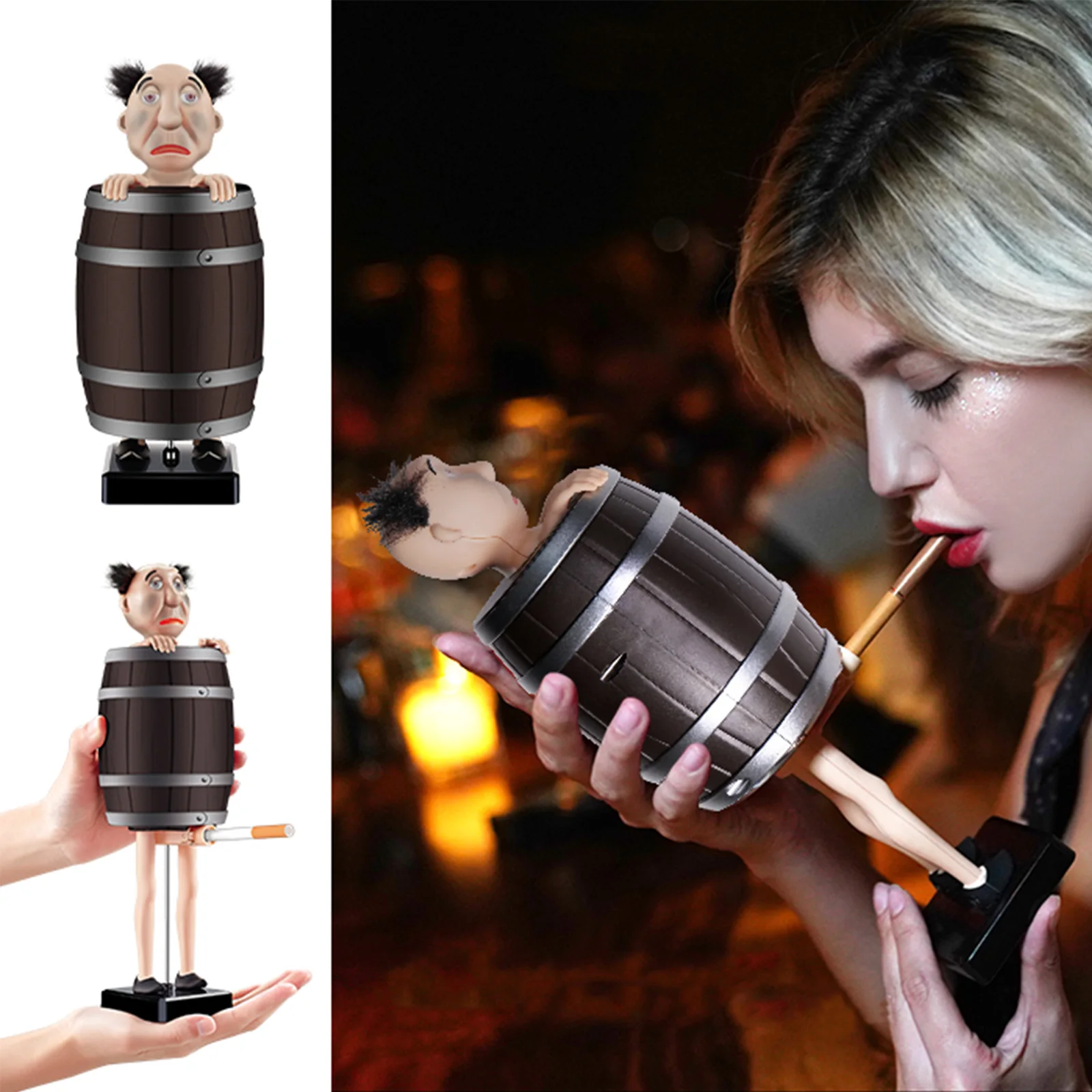 

9PCS Automatic Bounce Cigarette Case Funny Cigarette Holder Storage Case for Father Male Men Friend Lover Christmas Gift