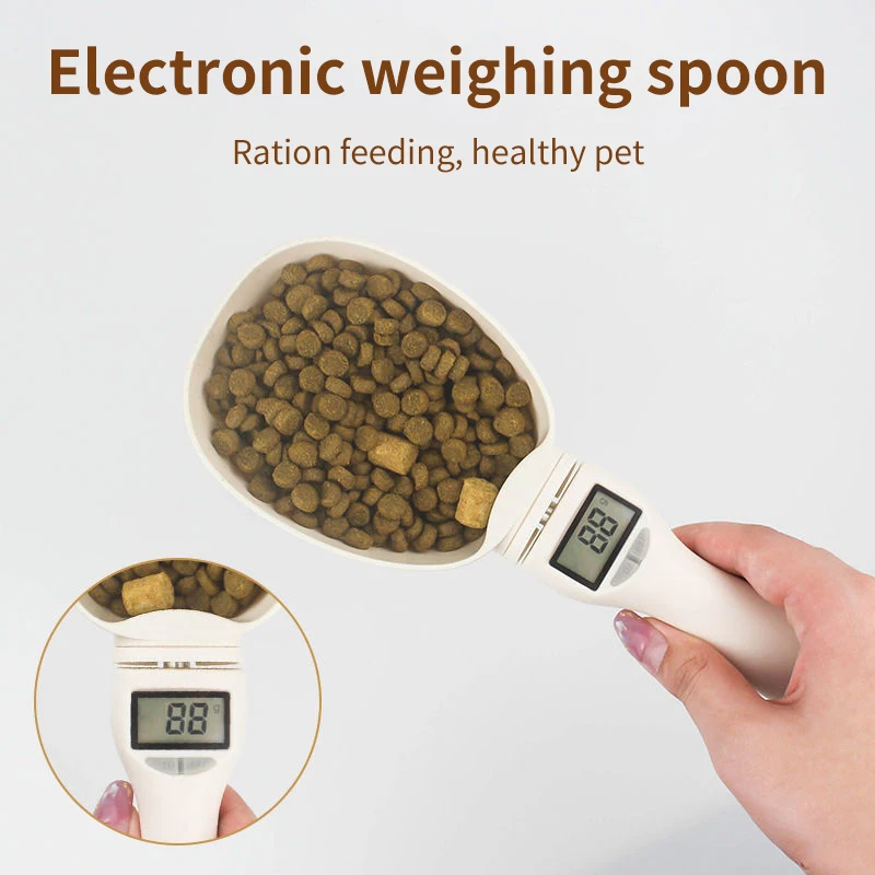 250ml Pet Food Scale LCD Electronic Precision Weighing Tool Dog Cat Feeding Food Measuring Spoon Digital Display Kitchen Scale