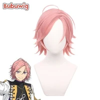 bubuwig synthetic hair love live super star oukawa kohaku cosplay wig lovelive short straight pink party wigs heat resistant