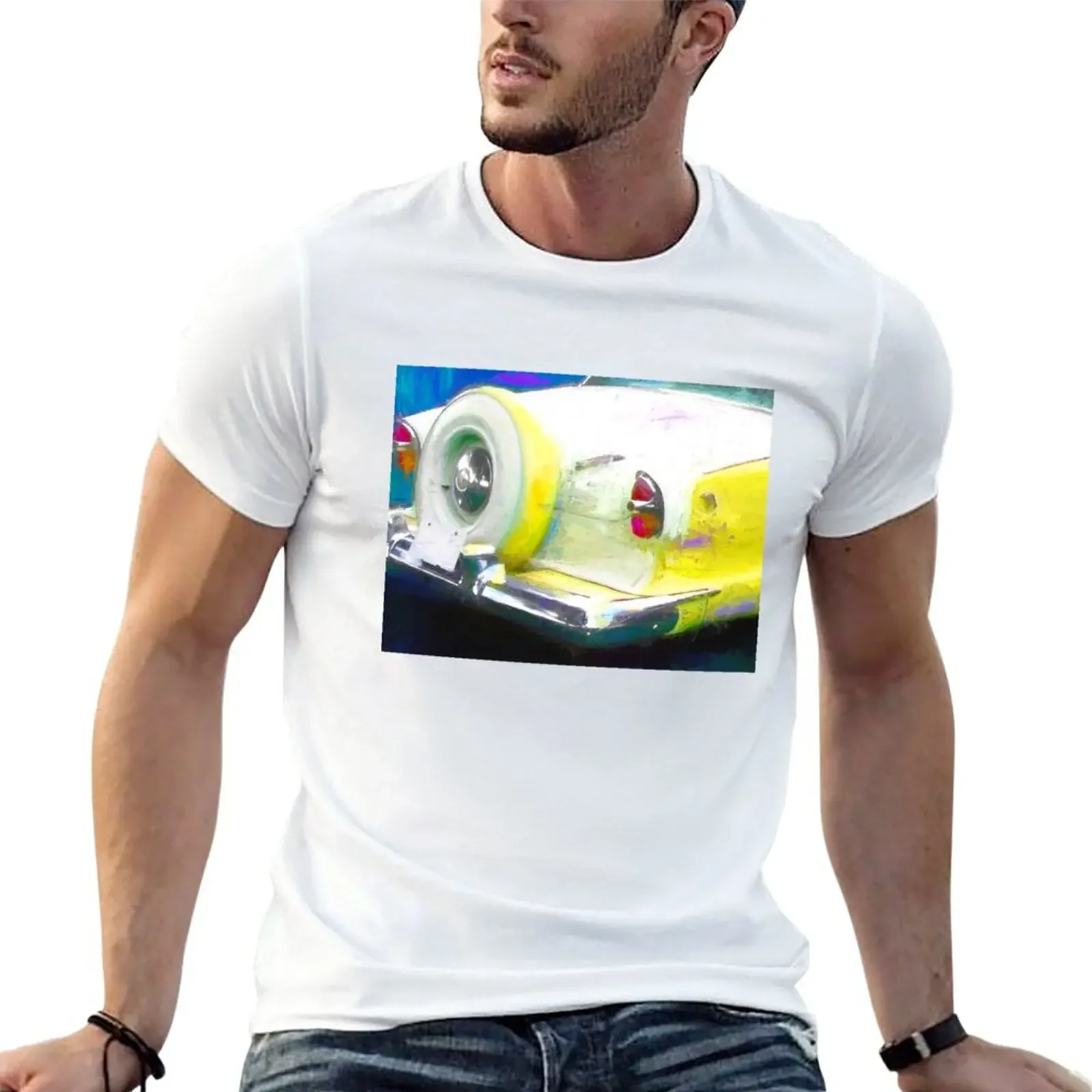 Мужская футболка большого размера с рисунком на спине