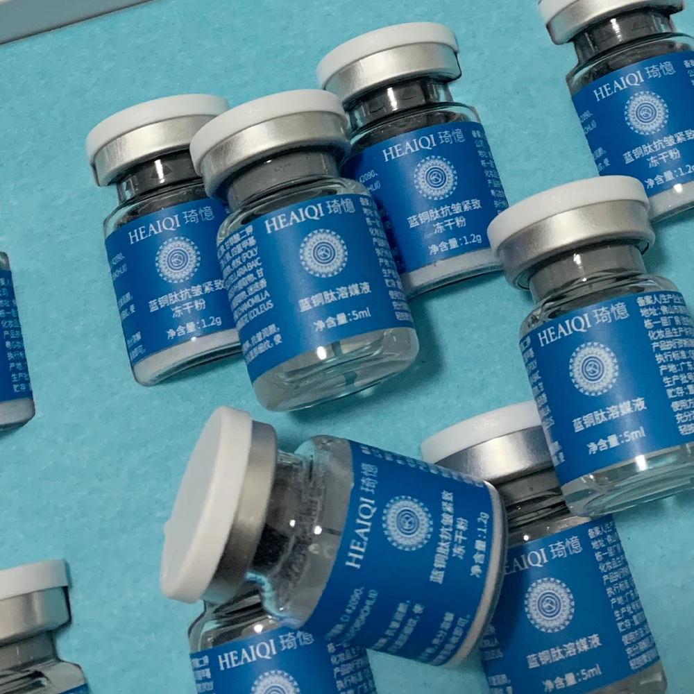 Фото Горячая новинка: Сыворотка с пептидом GHK-Cu Blue Copper для глубокого увлажнения, укрепления, восстановления и повышения эластичности кожи, омоложение, уход за кожей лица. №1