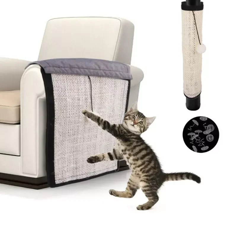 

Pet Cats Claw Scratching Play Mat Hanging Bed Sisal Hemp Pad Board Rug For Furniture Protection Scratchers Scratching Pads