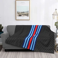 15pcs carbon fiber racing stripe throw blanket soft comfortable flannel for sofa car bedroom