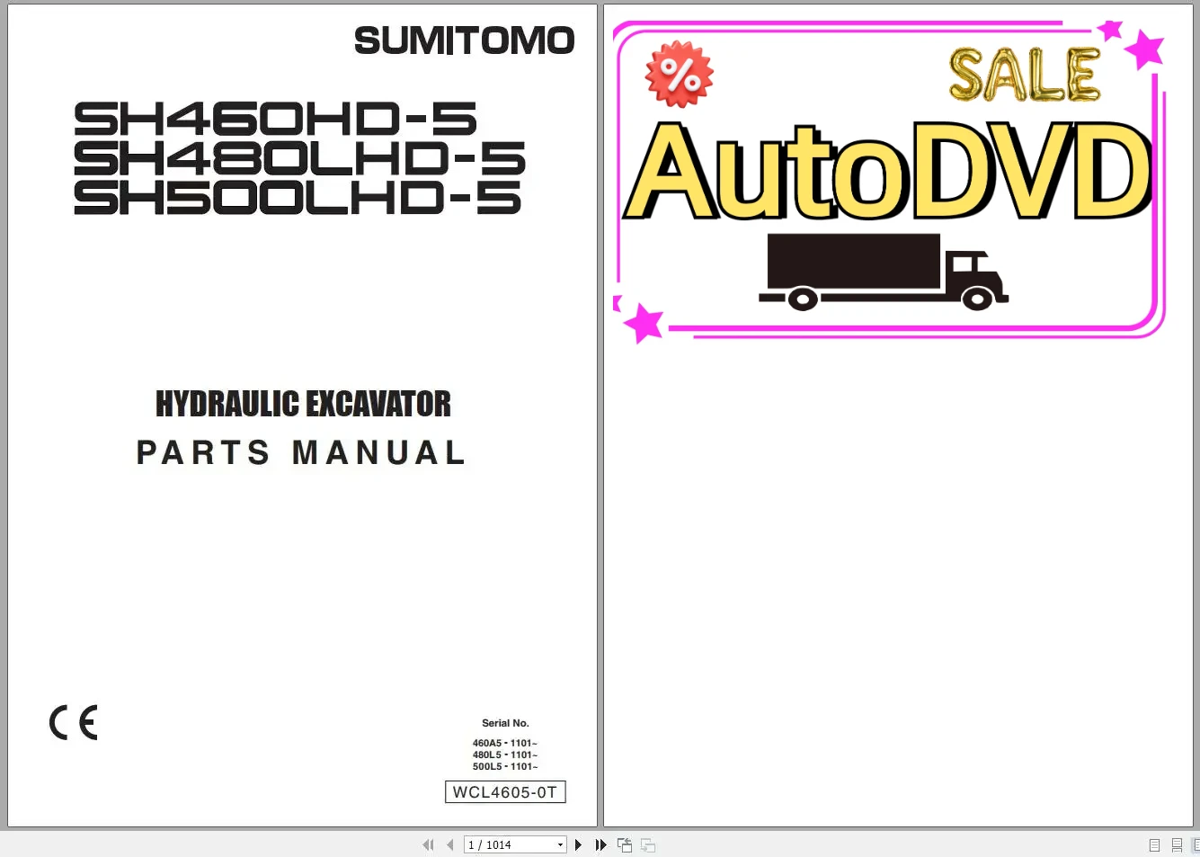 Фото Технические работы гидравлического экскаватора AutoDVD Sumimoto Руководства и руководства по деталью 4,09 ГБ PDF DVD №1