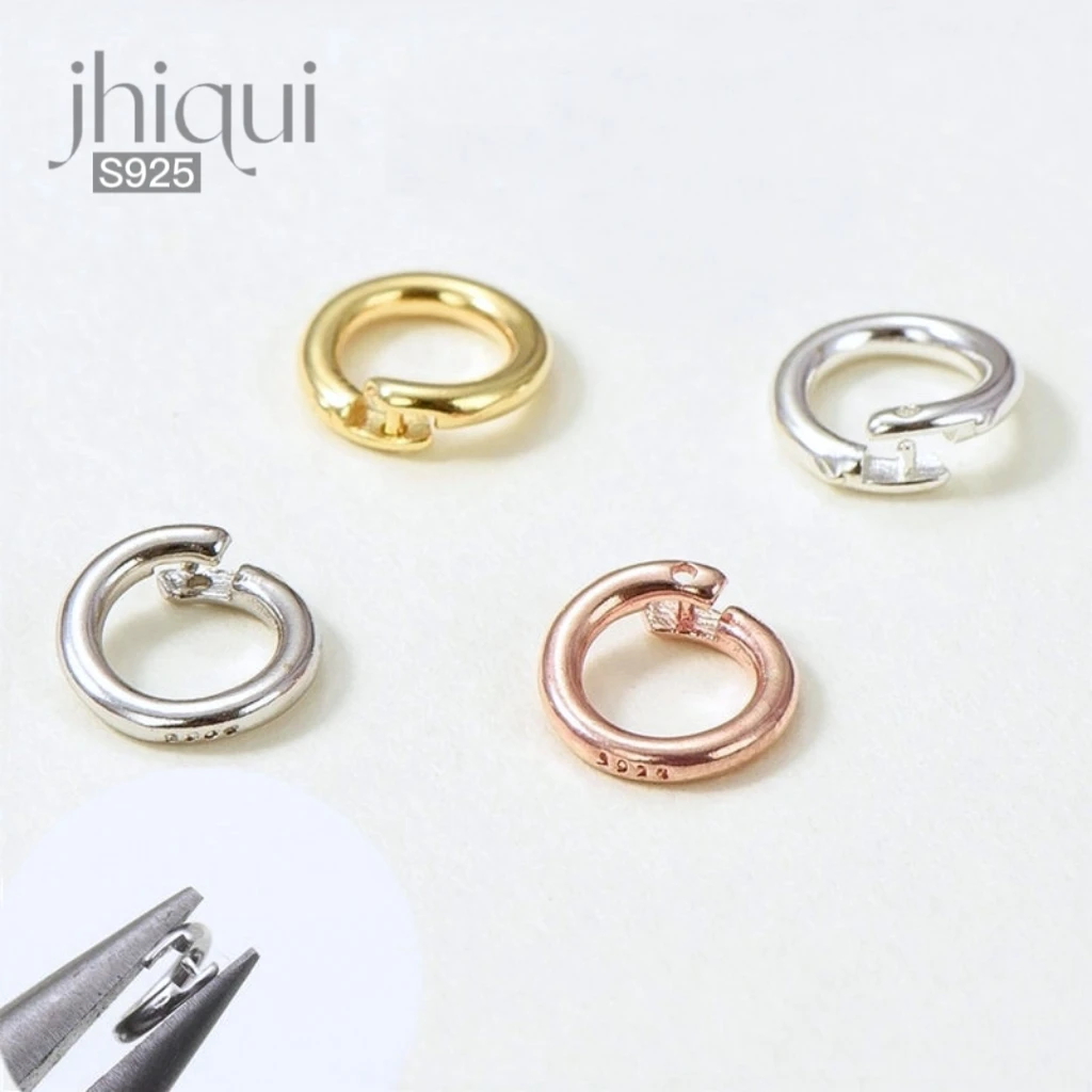 

925 Sterling Silver Open Ring Multifunctional Connector Clasps Hooks DIY Bracelet Necklace Making Fine Jewelry Finding