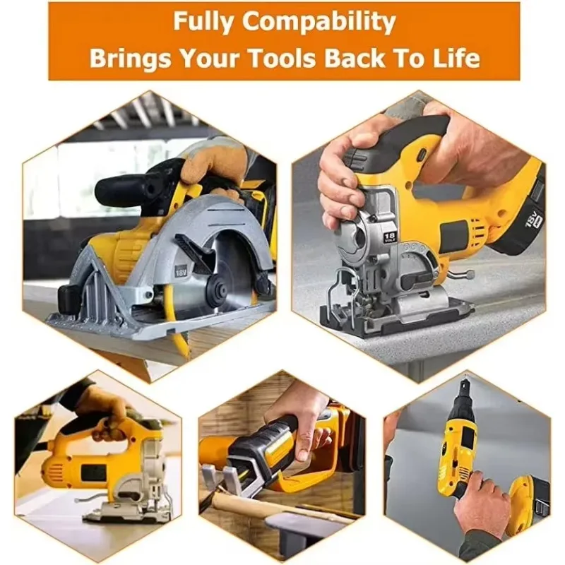 Фото .12V 4800-9800mAh аккумулятор для инструментов Dewalt DE9074 DC9071 DE9037 DE9071 DE9075 DW9071 DW9074 DC727 DW9072 DC756 DC980 DC981 DW051. №5