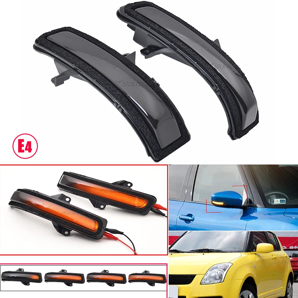 

2PCS New Dynamic LED Turn Signal Light Side Wing Rearview Mirror Sequential Blinker Lamp For Suzuki Swift 2012-