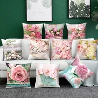 flower pattern decorative sofa cushion cover pillow pillowcase throw pillows home decor pillowcove pink decorative