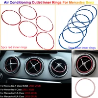 air outlet vents decoration rings ac conditioning frame trim cover stickers for mercedes benz amg a b cla gla class w176 w177