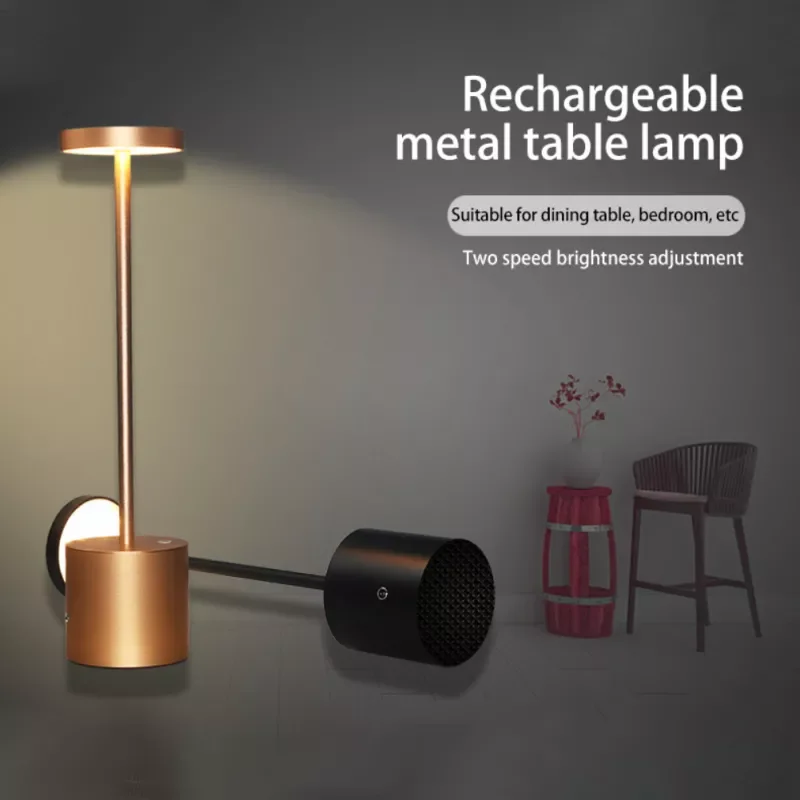 

Table Lamp Modern Aluminum LED Dimmable Restaurant Wireless Table Lamp USB Rechargeable For Hotel KTV Bar Home Decor