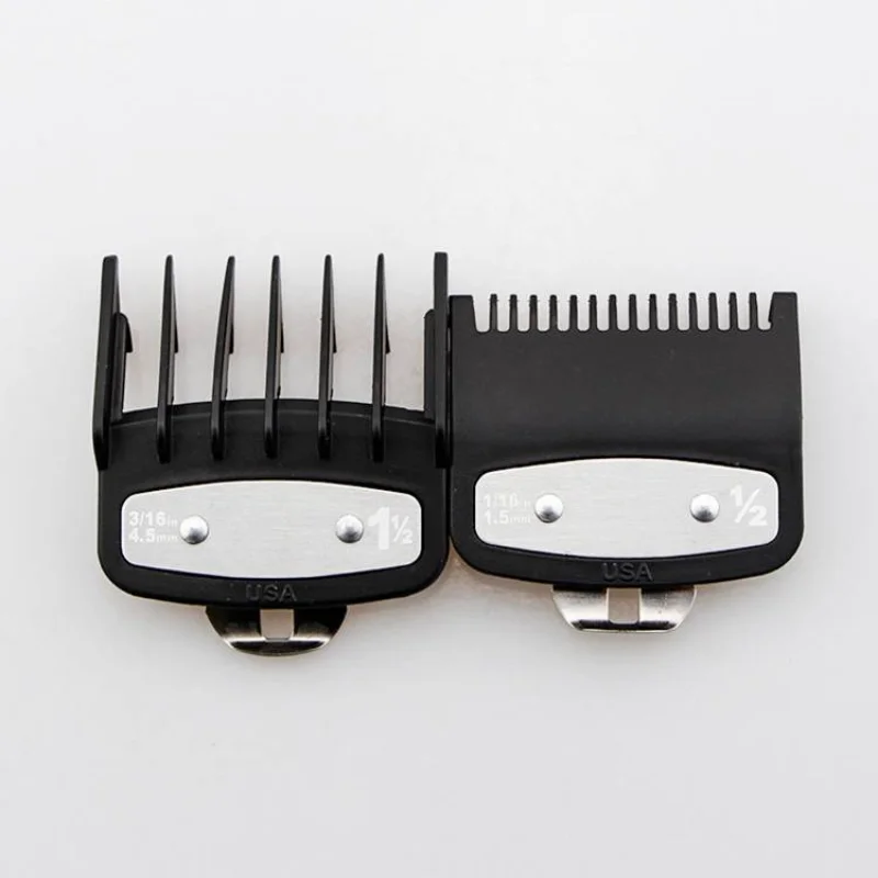 

2pcs/set 1.5mm + 4.5mm Hair Clipper Guide Comb Cutting Limit Combs Standard Guards Attach Parts Hair Clipper Accessories