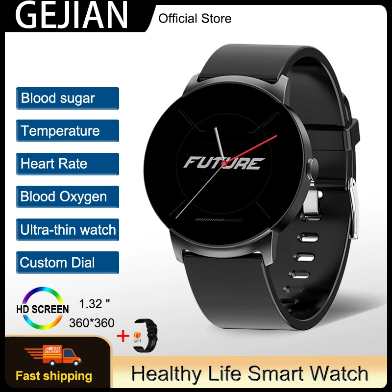 

GEJIAN KS02 New Men Smart Watch Heart Rate Blood Pressure Health Monitoring NFC Women Fitness Tracker Bluetooth Call Smart Watch