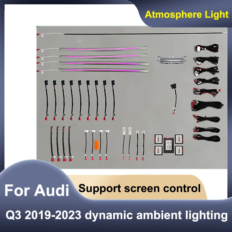 Для Audi Q3 Q3L 2019-2023 64 цвета внешнее освещение внутреннее насадка на вентиляционное