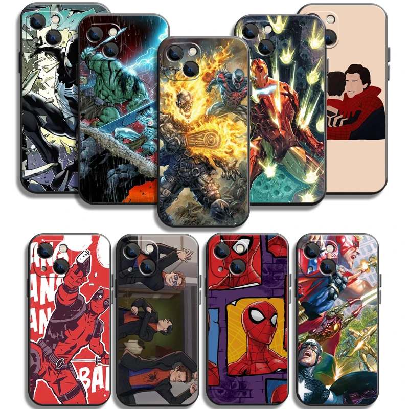 

Marvel Spiderman Iron Man Phone Cases For iPhone 11 12 Pro MAX 6S 7 8 Plus XS MAX 12 13 Mini X XR SE 2020 Coque Back Cover