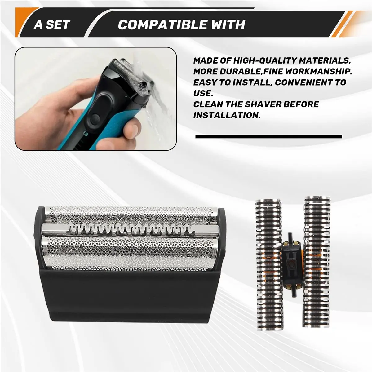 Фото Сменная бритвенная сетка и режущий блок bismok 31B для бритв Braun 360, 380, 390, 5414, 5610, 5612, 5877, 5770, 5775 №5