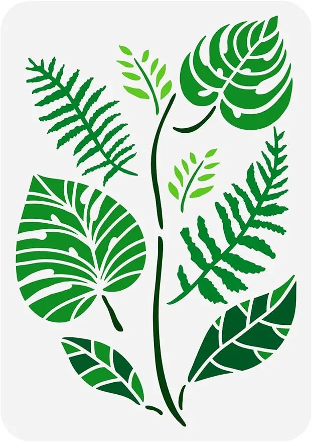 

Трафарет для рисования пальмовых листьев Beebeecraft