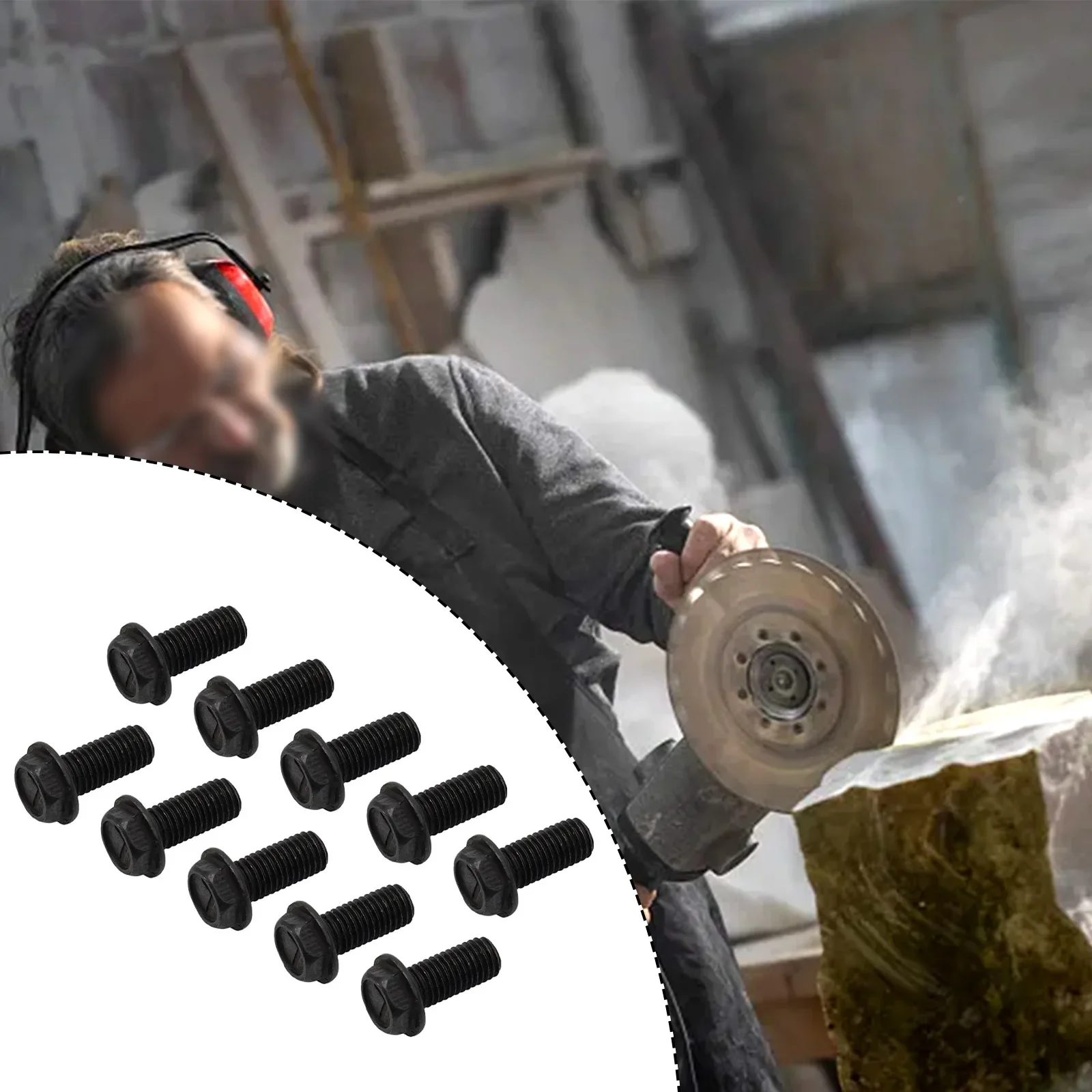 Надежная производительность 10 шт. M8 M7 M6 левая резьба шестигранный фланцевый винт