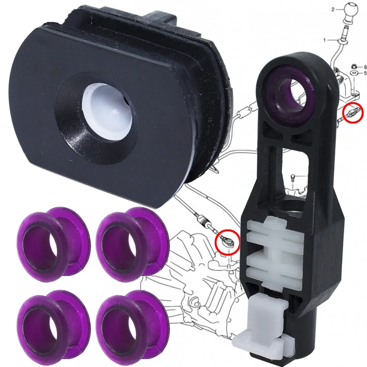 

5-скоростной трос переключения передач для Suzuki SX4 Swift Sport NISSAN PRIMERA, концевой разъем рычага, адаптер, селекторная втулка, втулка