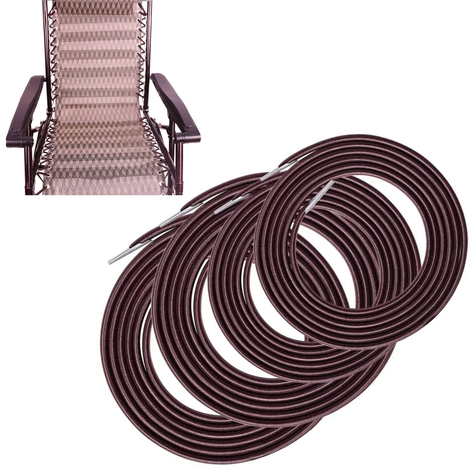 

4pcs/Set Elastic Cord For Chair Recliner Antigravity Garden Sun Lounger Chair Elastic Bungee Rope Cord Repair Tool