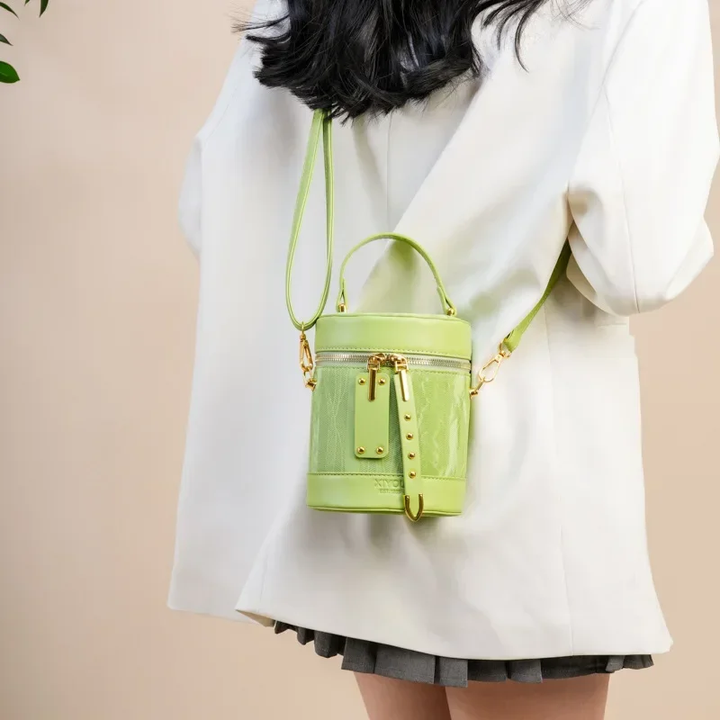 Модные сумки-тоуты в форме цилиндра для женщин новинка 2024 роскошная дизайнерская