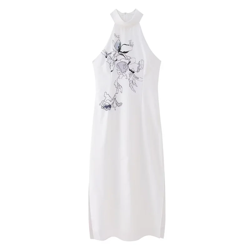 

2023 Summer New Women's Off Shoulder Style Slim Slim Split Dress
