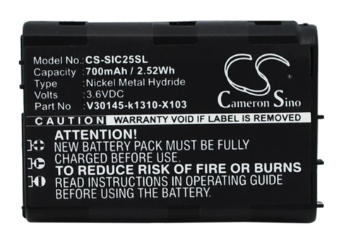 Ni-MH аккумулятор CS 3,6 В/700 мАч V30145-k1310-X103 для Siemens C25/Power, C25e, C28, C2588