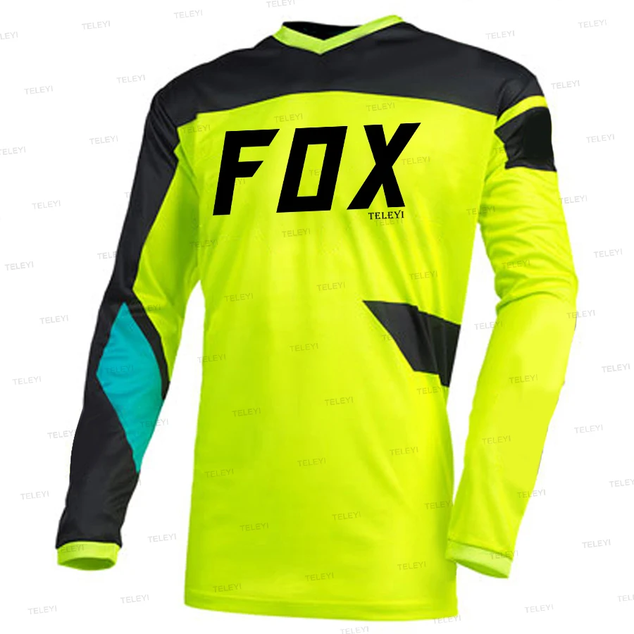 

2023 fox teleyi long sleeves Downhill Jerseys MTB Bike Shirts Offroad DH Jersey Motocross Sportwear Cycling Clothing Bike Clothe
