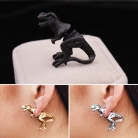 12pc fashion 3d dinosaur earrings punk personality animal earrings pierced friends party accessories womens gifts