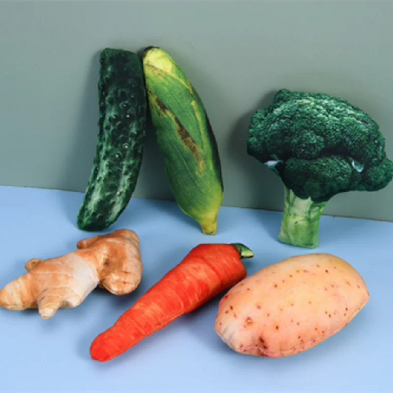 

Pet Itmes Sound Toys Dog Toys Wholesale 3D Simulation Vegetable Bite Resistant Educational Training Durable Toys Cat Supplies