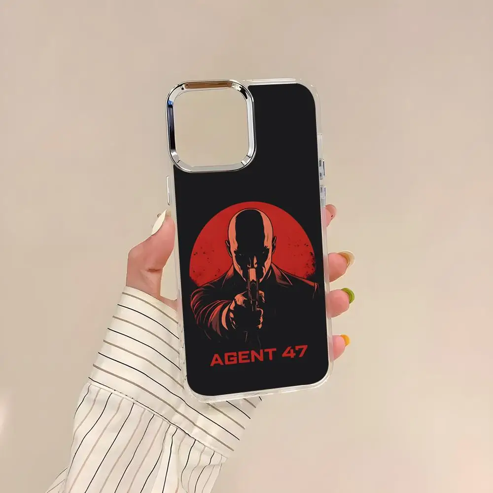 Фото Чехол для телефона Agent 47 Hitman для iPhone 17 Air 16 15 14 13 12 11 Pro Pro Max Plus, прозрачный, мягкий №5