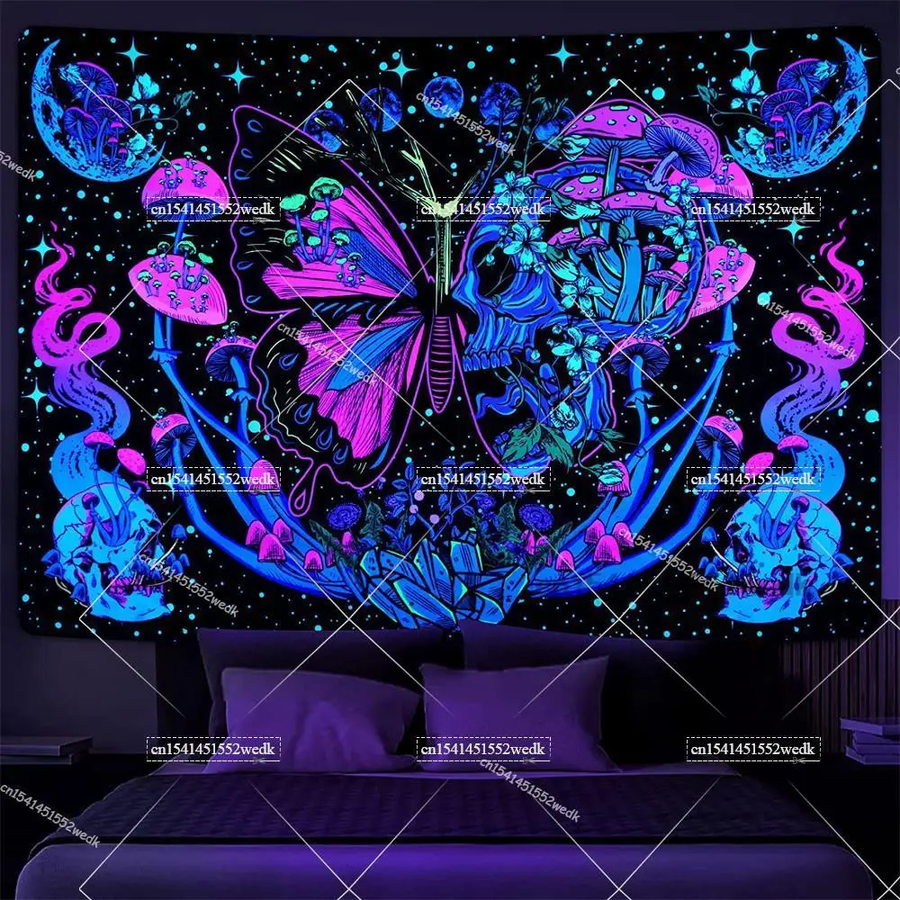 

Флуоресцентный гобелен FFO Mushroom Butterfly Starry Night