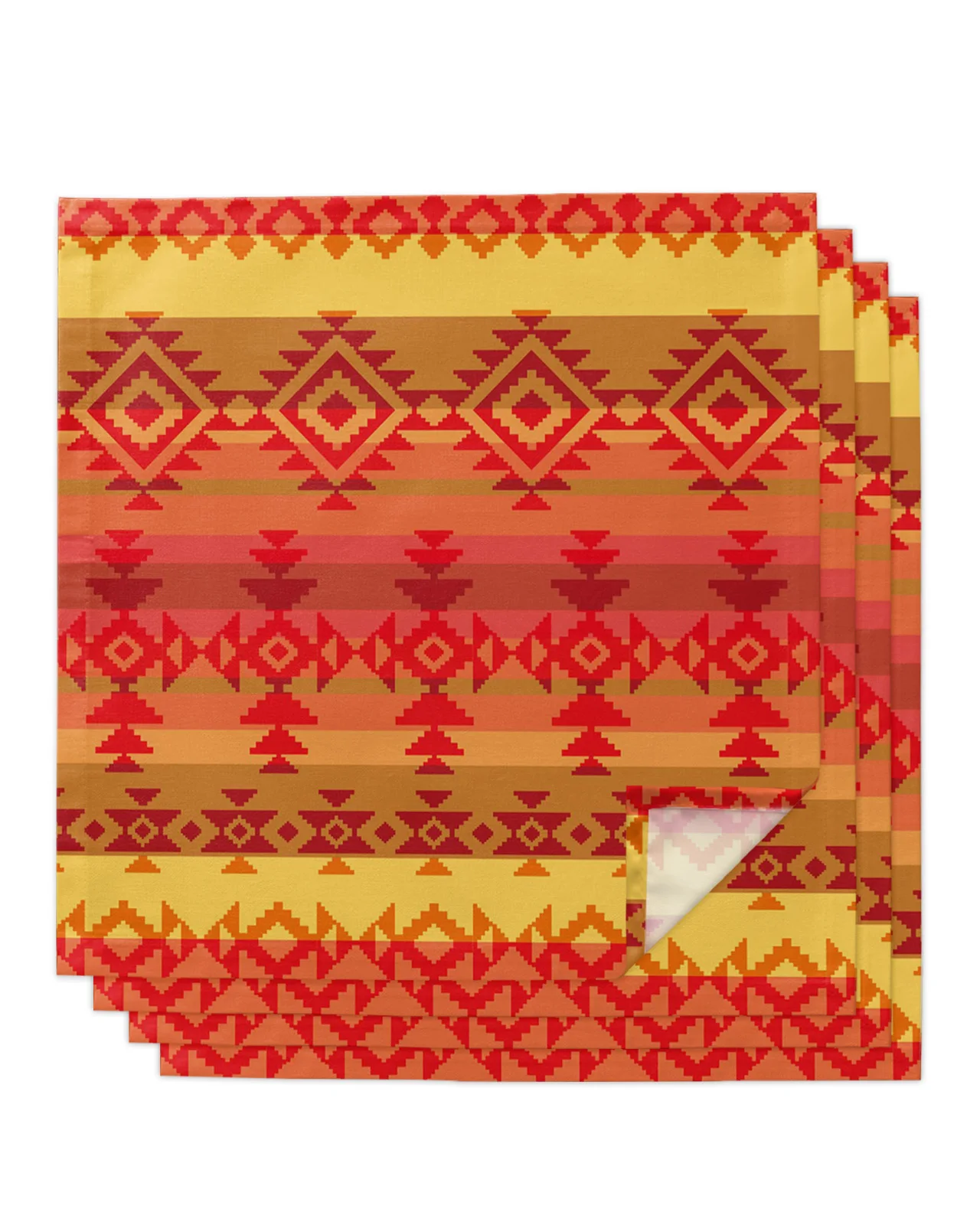 

Квадратная треугольная геометрическая фигурка, Набор тканевых салфеток для стола, Свадебный носовой платок, используется в ресторане, ковр...