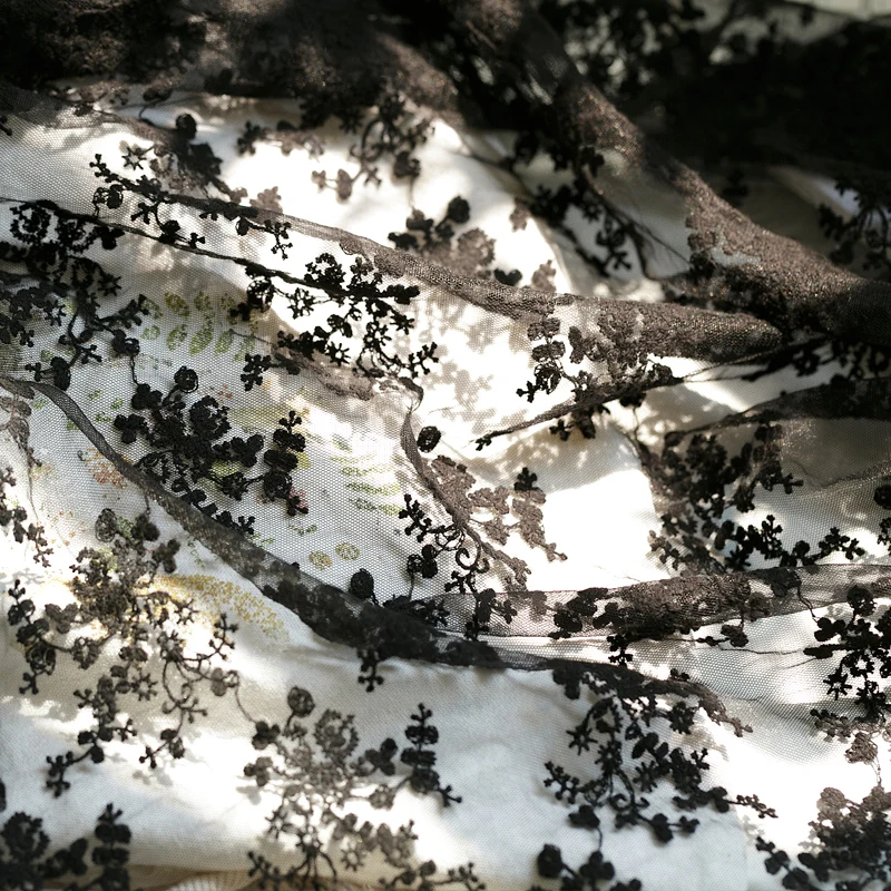 

Сетчатая Ткань, черная ткань, свадебное платье, одежда, шторы, кукольная одежда, фоновая ткань ручной работы, сделай сам