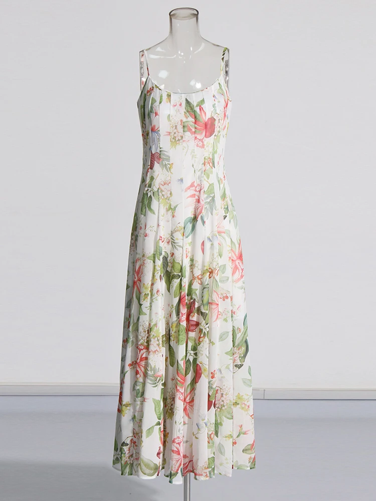 ILYBOOJUN тонкое платье с цветным принтом для женщин кофта высокой талией элегантные