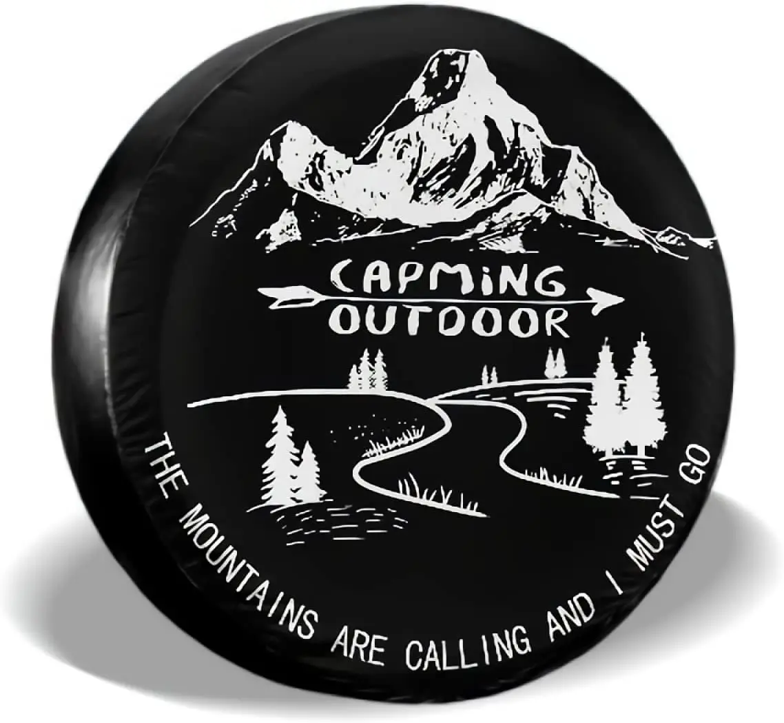 

Чехол для запасной шины в горном стиле, чехол для наружной запасной шины для трейлера, грузовика, внедорожника, погодозащищенный чехол для к...