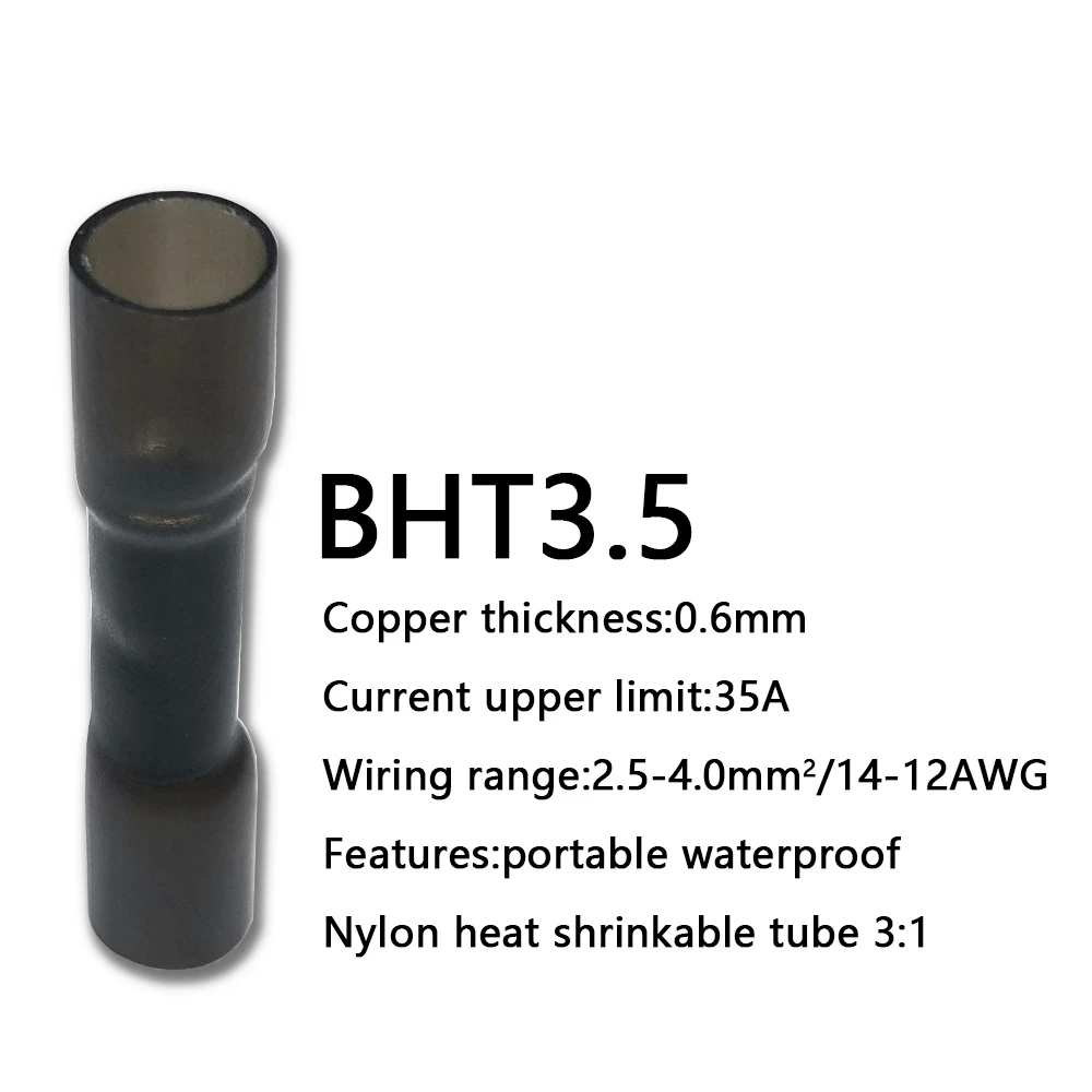 Термоусадочные стыковые соединители водонепроницаемые изолированные обжимные