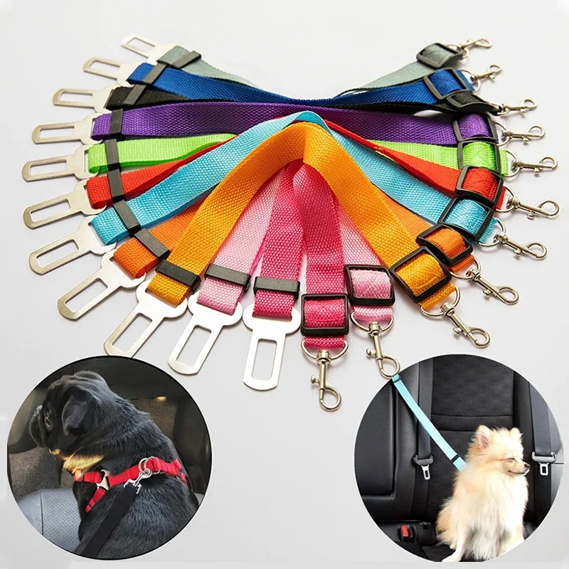 

Pet Dog Cat Car Seat Belt Adjustable Harness Seatbelt Lead Leash for Small Medium Dogs Travel Clip Pet Supplies Color selection