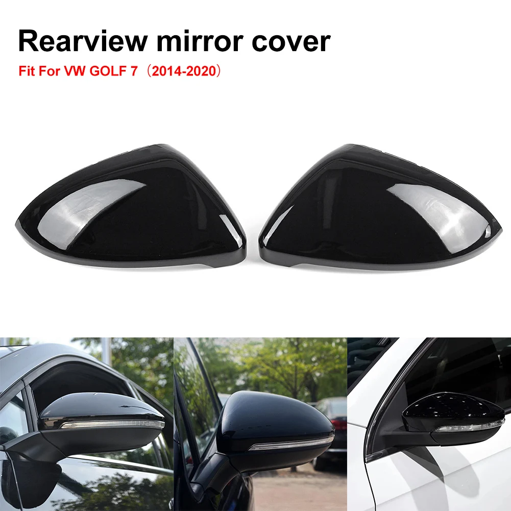 

2-Pack Carbon Fiber Side Mirror Replacement Plastic Covers for Volkswagen Golf 7 7.5 GTI GTD/GTE Touran 5G0857537 5G085753 Black