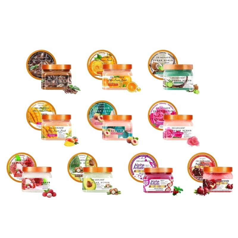 

DRMEINAIER Скраб для тела Осветляющий скраб с фруктовой морской солью, осветляющий отбеливающий скраб