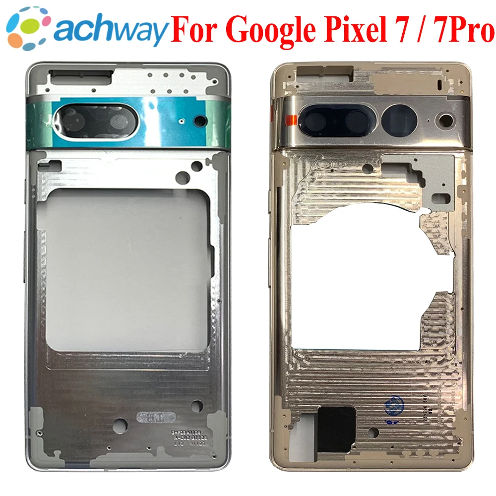 NEW Tested For Google Pixel 7 Middle Frame Plate Housing Bezel LCD Frame For Google Pixel 7 Pro Middle Frame With Volume Button