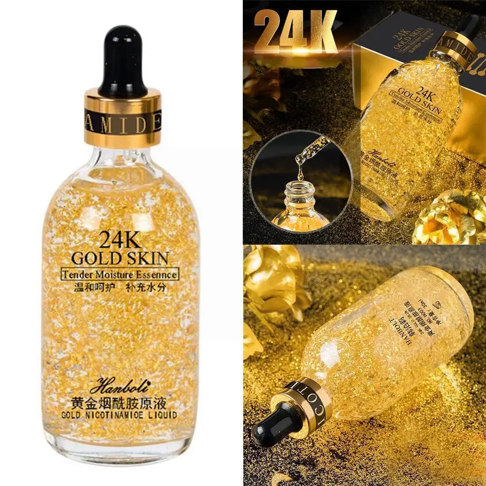 

30ml 24k Gold Hyaluronic Acid Moisturizing Face Serum Control Shrink Pore Makeup Care Skincare Repair Oil Essence Skin Cosm G1l7