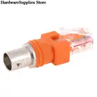 1 шт. BNC Female To RJ45 Male коаксиальный Соединительный адаптер типа баррель RJ45 To RF коннектор