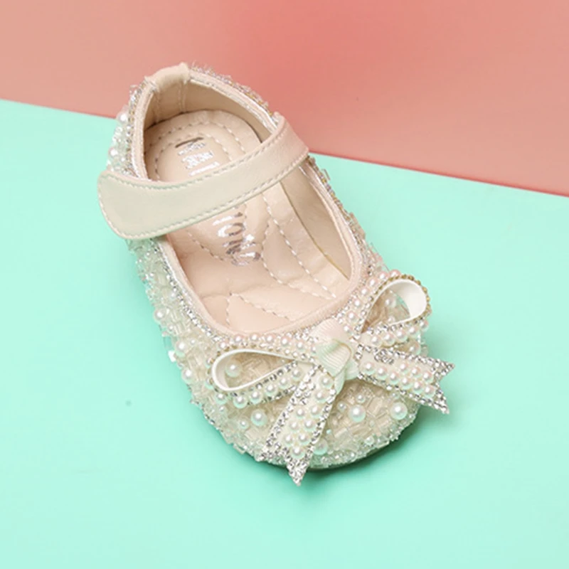Демисезонные туфли принцессы с жемчужинами и кристаллами 11-15 см |