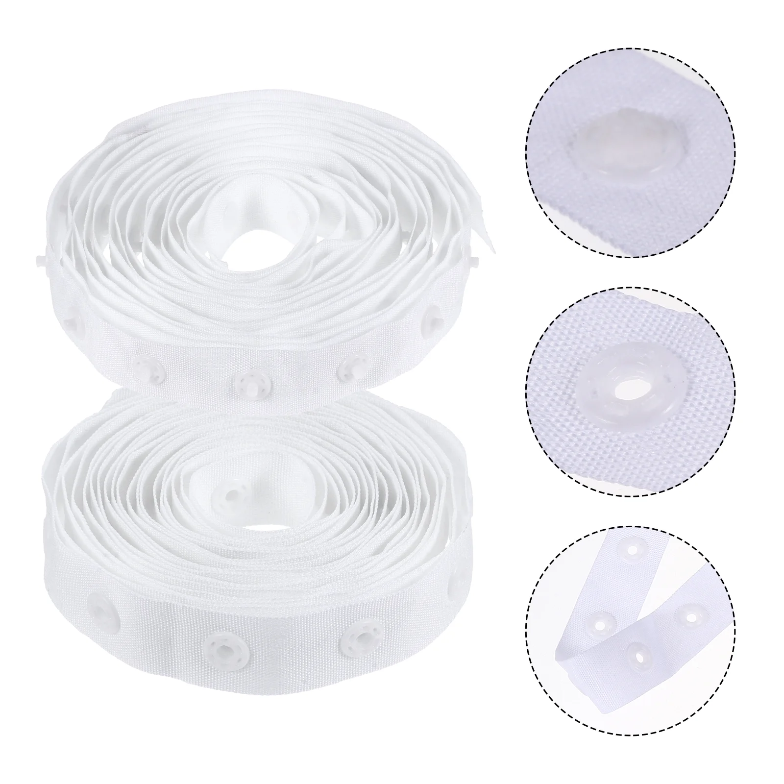 

Ciieeo White Ribbon White Ribbon Sewing Snap Tape Trim Metal Snap Tape Sewing Snap Belt with Metal Button for Sewing Fastener