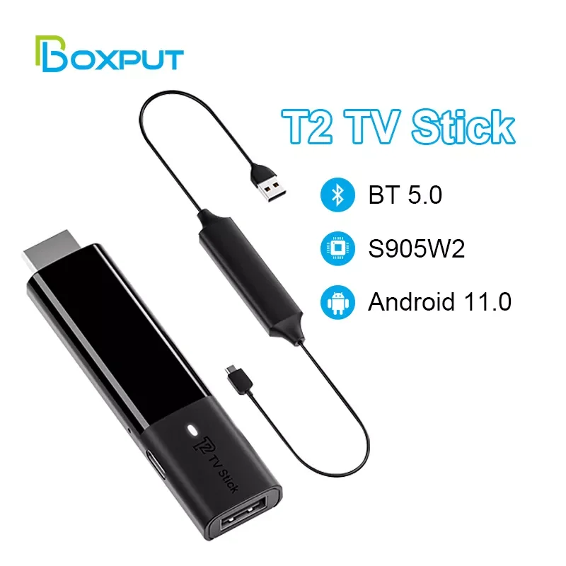 

NEW2023 T2 TV Stick 4K S905W2 Bluetooth 5.0 Android 11.0 Smart TV Stick 2.4G WIFI 2G 8G TV Box