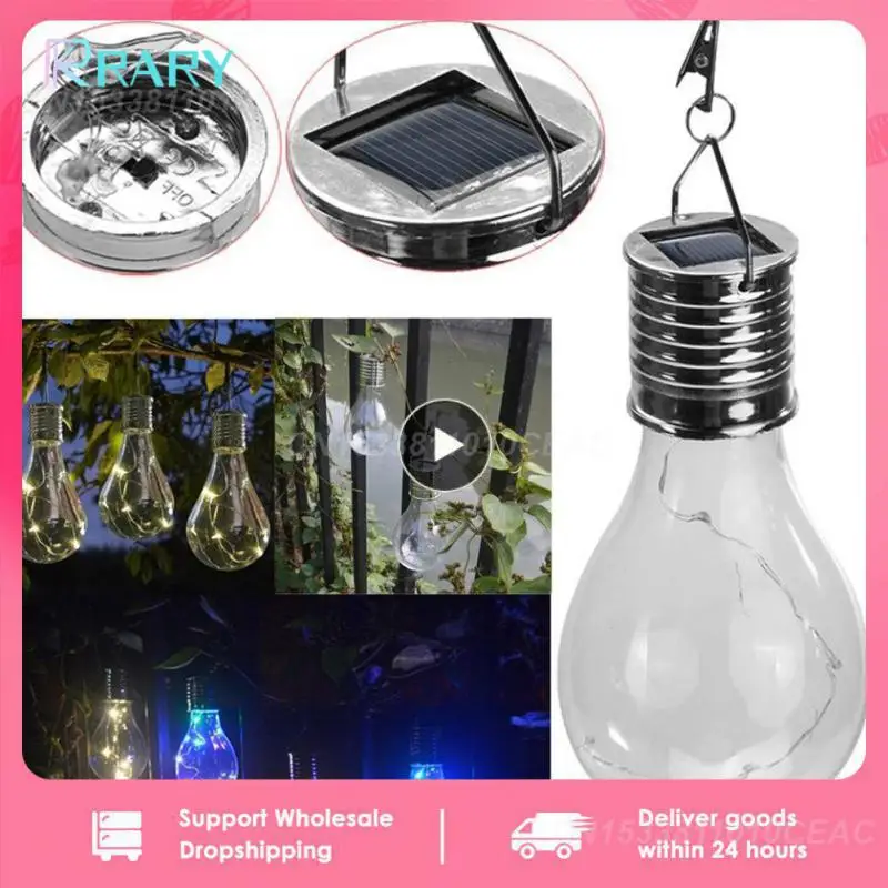 

1~8PCS Waterproof Solar Light Bulb 0.24W 1.2V Outdoor Garden Rotatable Solar Copper Light Bulb for Garden Party Decor