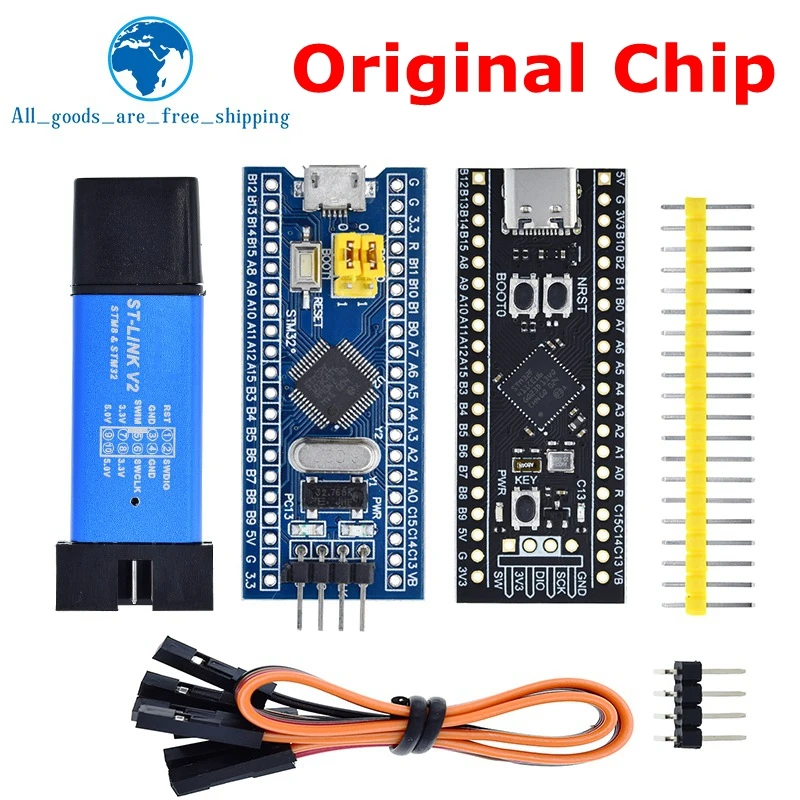Минимальная плата разработчика системы STM32F103C8T6 CH32F103C8T6 ARM STM32, программатор загрузки STM32F401 STM32F411 + ST-LINK V2